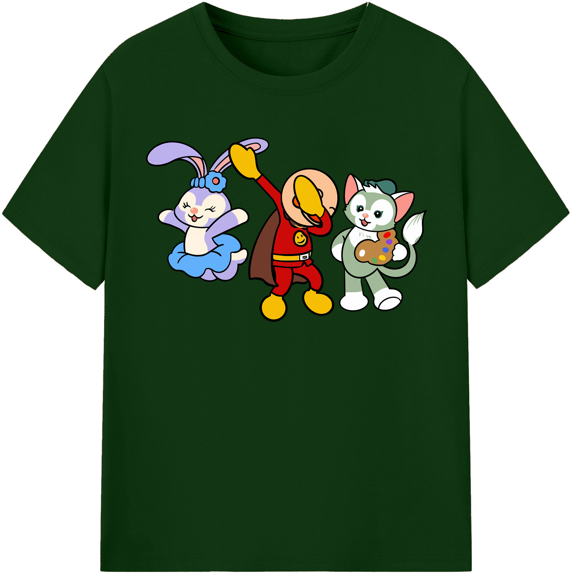 （画像用） アンパンマン Anpanman 綿100％半袖Tシャツ（フロントプリント）
